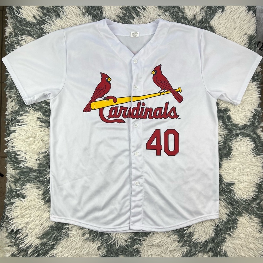 St Louis Cardinals Men’s White Red Wilson Contreras #40 Baseball Jersey Size XL
